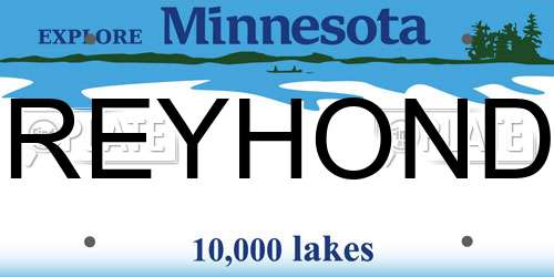GREYHONDA Minnesota License Plate