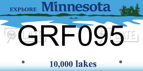 GRF095 Minnesota License Plate