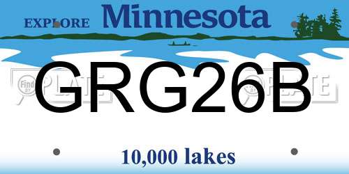 GRG26B Minnesota License Plate