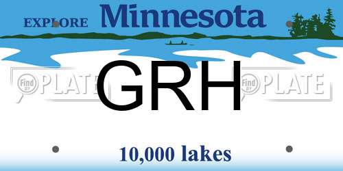 GRH Minnesota License Plate