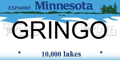 GRINGO Minnesota License Plate
