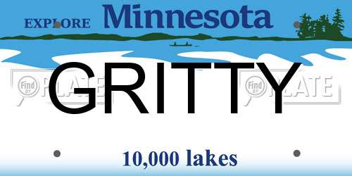 GRITTY Minnesota License Plate
