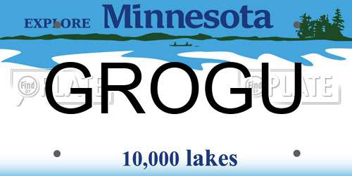 GROGU Minnesota License Plate