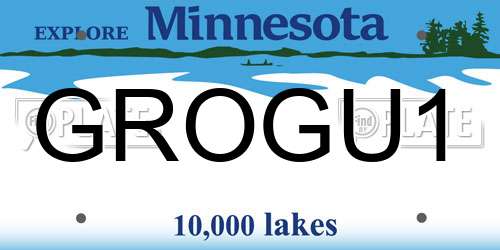 GROGU1 Minnesota License Plate