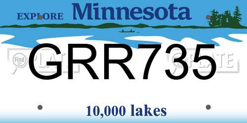 GRR735 Minnesota License Plate