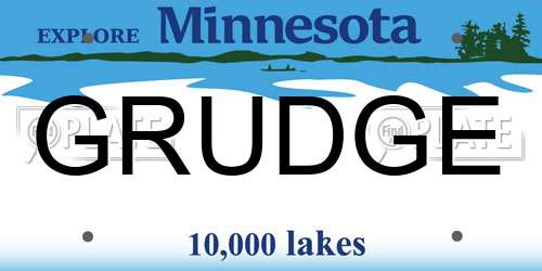 GRUDGE Minnesota License Plate