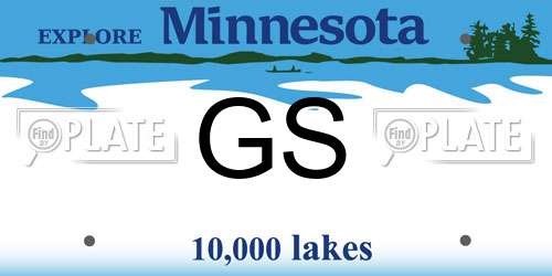 GS Minnesota License Plate