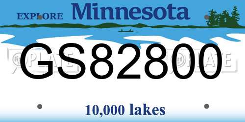 GS82800 Minnesota License Plate