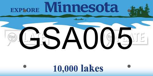 GSA005 Minnesota License Plate