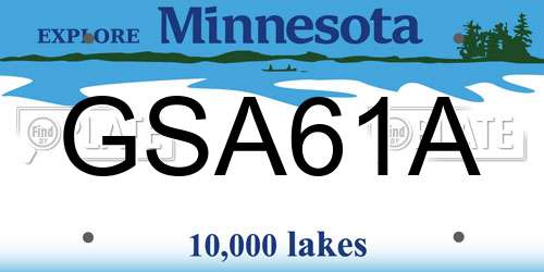 GSA61A Minnesota License Plate