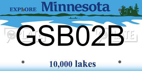 GSB02B Minnesota License Plate