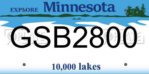 GSB2800 Minnesota License Plate