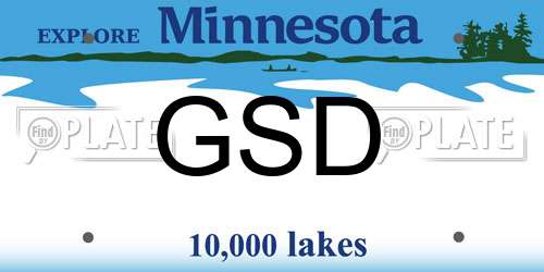 GSD Minnesota License Plate
