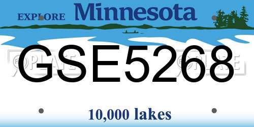 GSE5268 Minnesota License Plate