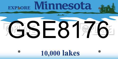GSE8176 Minnesota License Plate