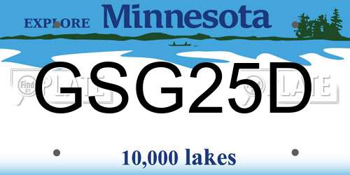 GSG25D Minnesota License Plate