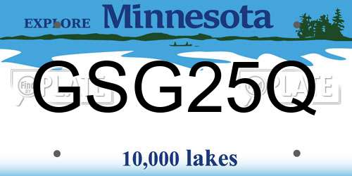 GSG25Q Minnesota License Plate