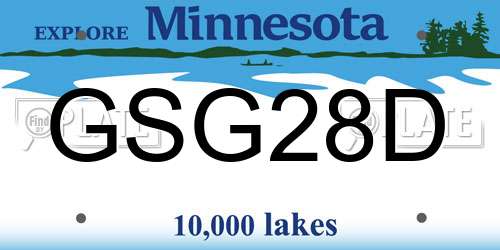 GSG28D Minnesota License Plate