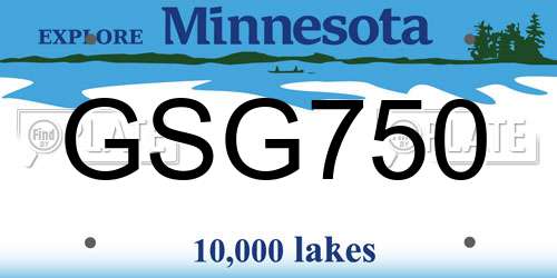GSG750 Minnesota License Plate
