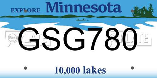 GSG780 Minnesota License Plate