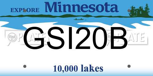 GSI20B Minnesota License Plate