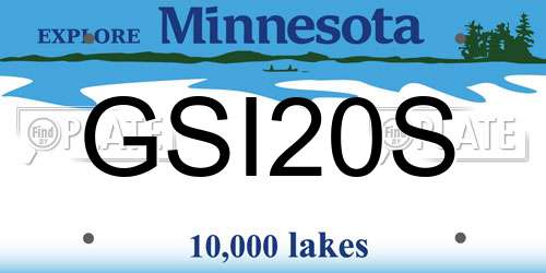 GSI20S Minnesota License Plate