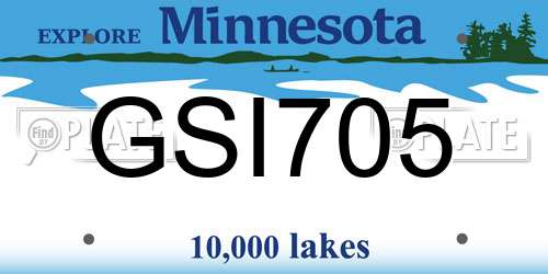 GSI705 Minnesota License Plate