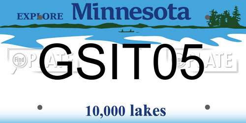 GSIT05 Minnesota License Plate