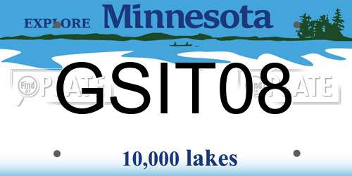 GSIT08 Minnesota License Plate