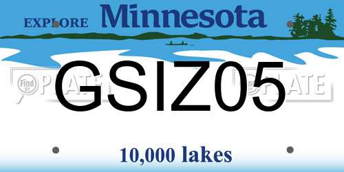 GSIZ05 Minnesota License Plate