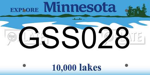 GSS028 Minnesota License Plate