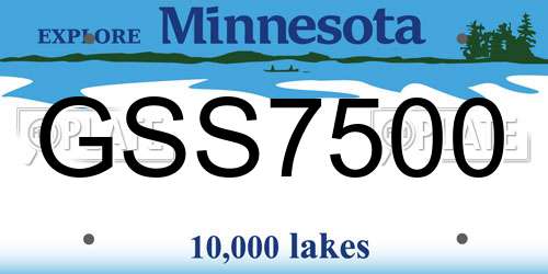 GSS7500 Minnesota License Plate