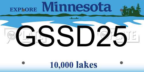 GSSD25 Minnesota License Plate