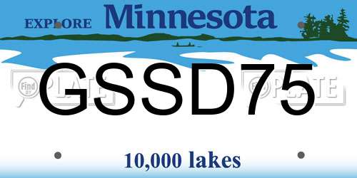 GSSD75 Minnesota License Plate