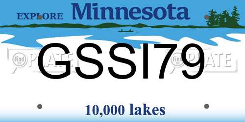 GSSI79 Minnesota License Plate