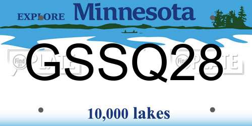 GSSQ28 Minnesota License Plate