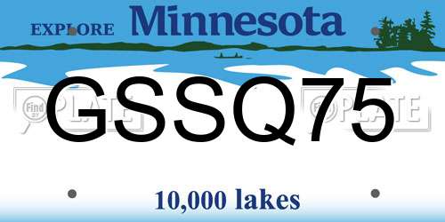 GSSQ75 Minnesota License Plate