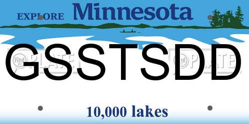 GSSTSDD Minnesota License Plate