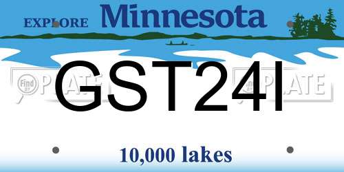 GST24I Minnesota License Plate
