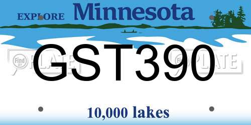 GST390 Minnesota License Plate