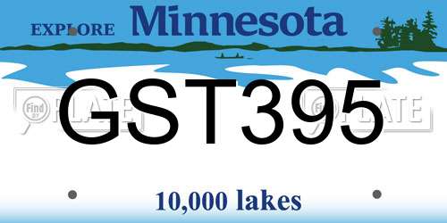 GST395 Minnesota License Plate