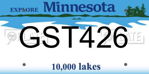 GST426 Minnesota License Plate