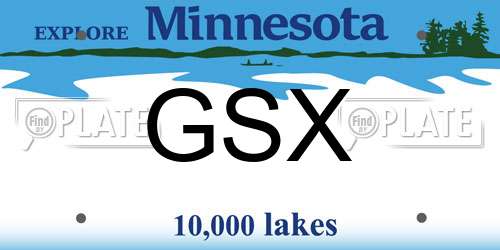 GSX Minnesota License Plate