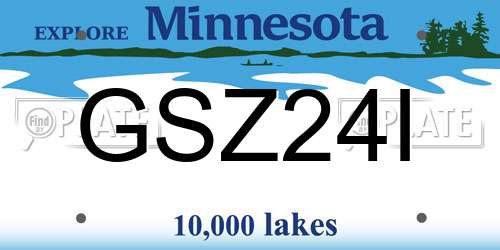 GSZ24I Minnesota License Plate