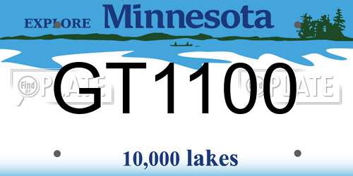 GT1100 Minnesota License Plate
