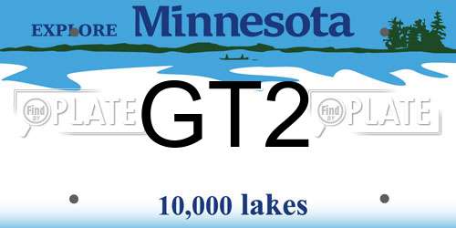 GT2 Minnesota License Plate
