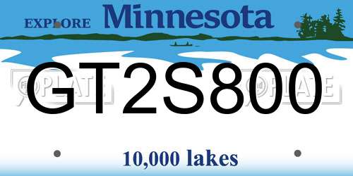 GT2S800 Minnesota License Plate