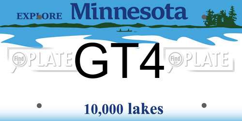 GT4 Minnesota License Plate