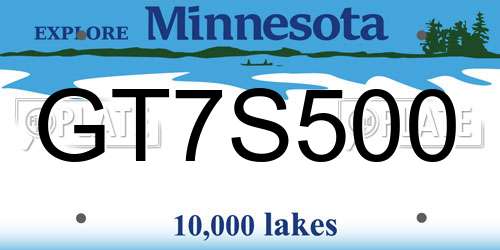GT7S500 Minnesota License Plate