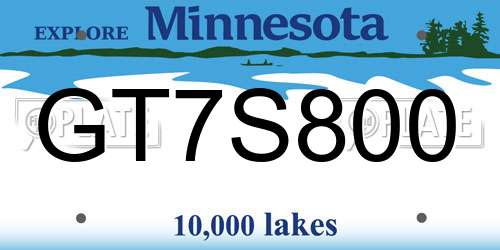 GT7S800 Minnesota License Plate